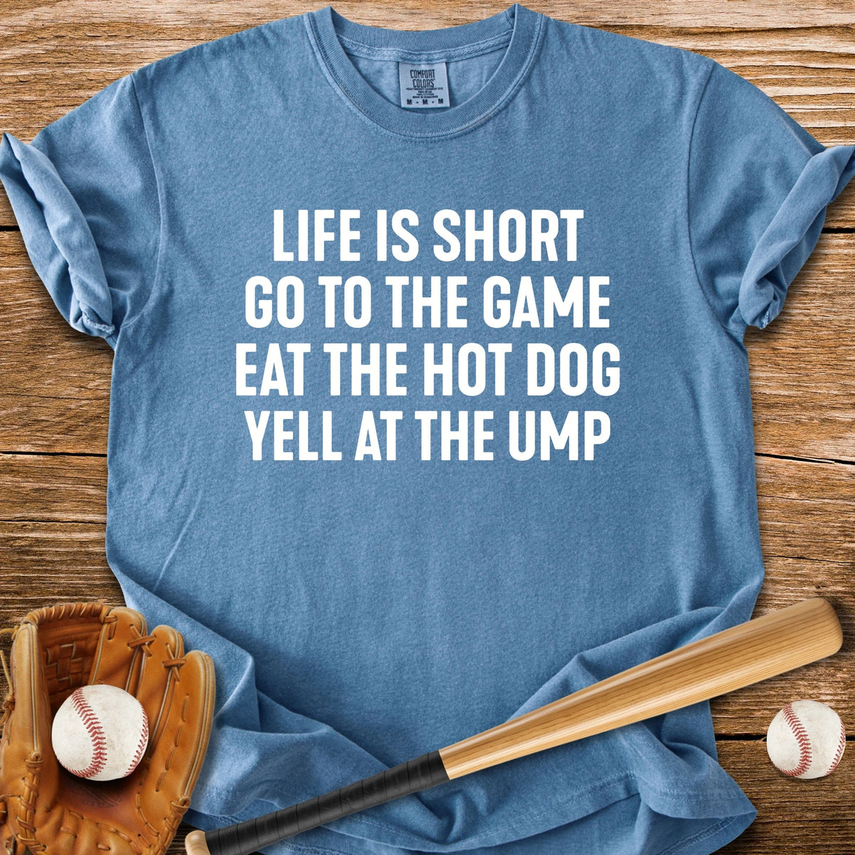 Game Hot Dog Heckle Repeat - HomeRun PrintsComfort Colors