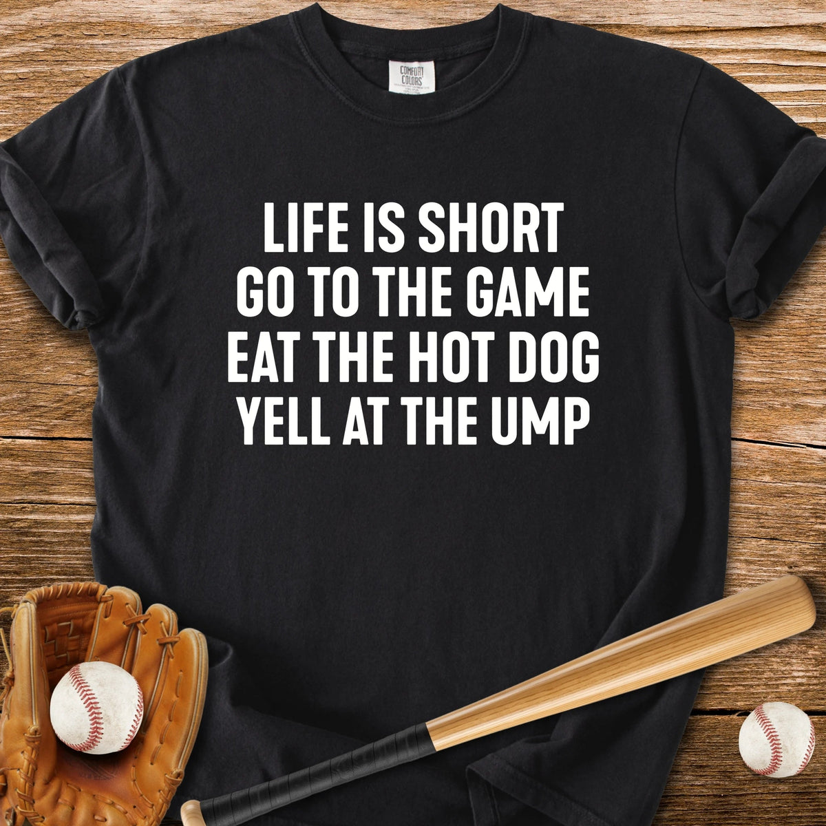 Game Hot Dog Heckle Repeat - HomeRun PrintsComfort Colors