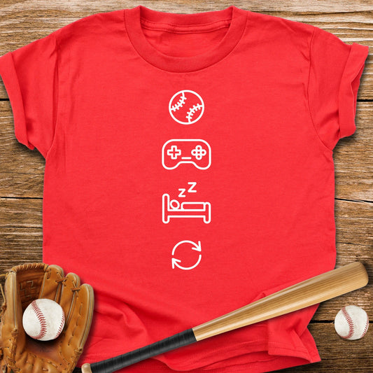 Gaming Sleep Repeat Youth Tee - HomeRun PrintsKids clothes