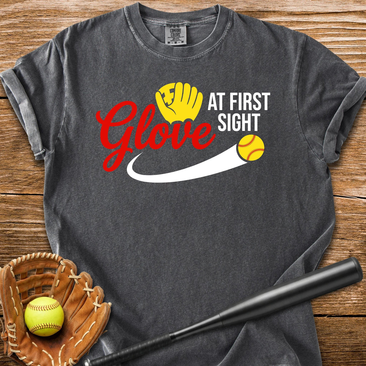 Glove At First Sight - HomeRun PrintsComfort Colors