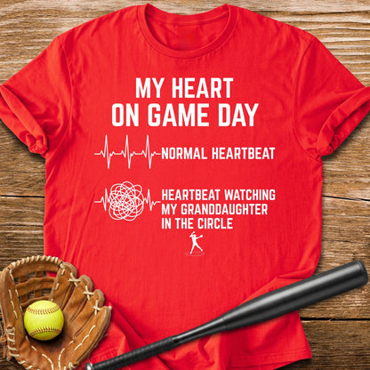 Granddaughter Circle Races My Heart - HomeRun PrintsT-Shirt