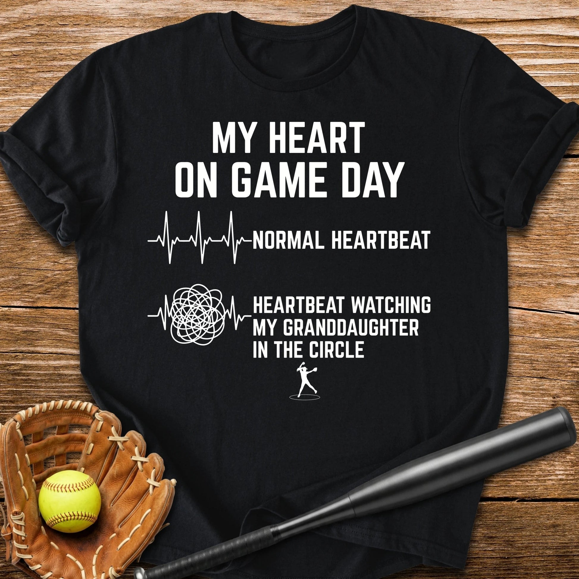 Granddaughter Circle Races My Heart - HomeRun PrintsT-Shirt