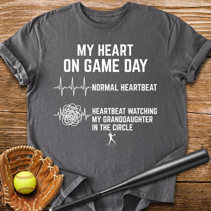 Granddaughter Circle Races My Heart - HomeRun PrintsT-Shirt