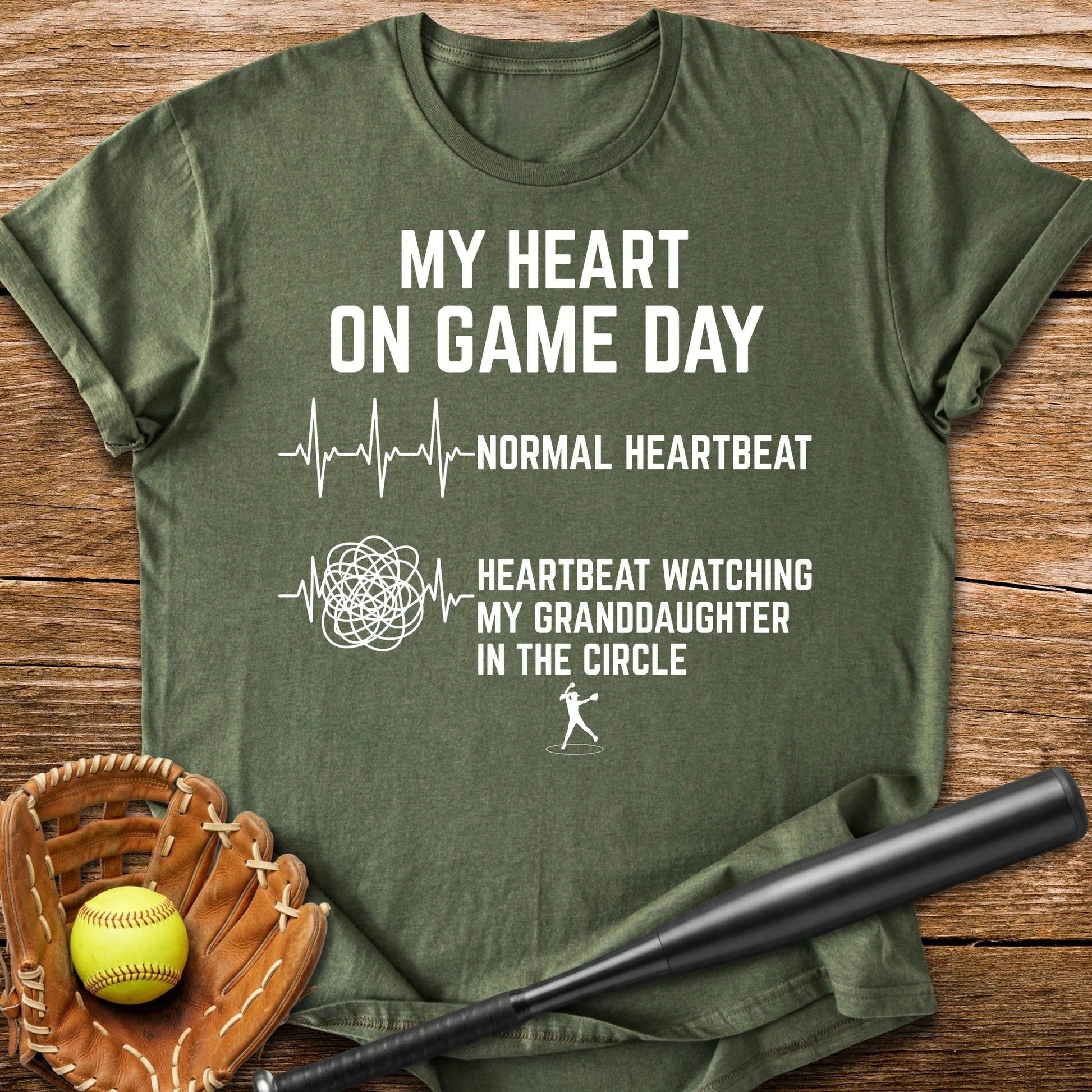 Granddaughter Circle Races My Heart - HomeRun PrintsT-Shirt