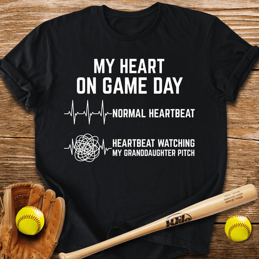 Granddaughter Pitch Races My Heart T-Shirt - HomeRun PrintsT-Shirt
