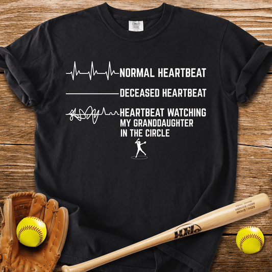 Granddaughter's Circle Flatlines Me T-Shirt - HomeRun PrintsComfort Colors