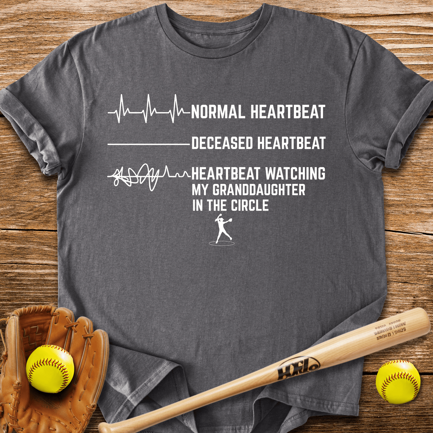 Granddaughter's Circle Flatlines Me T-Shirt - HomeRun PrintsT-Shirt