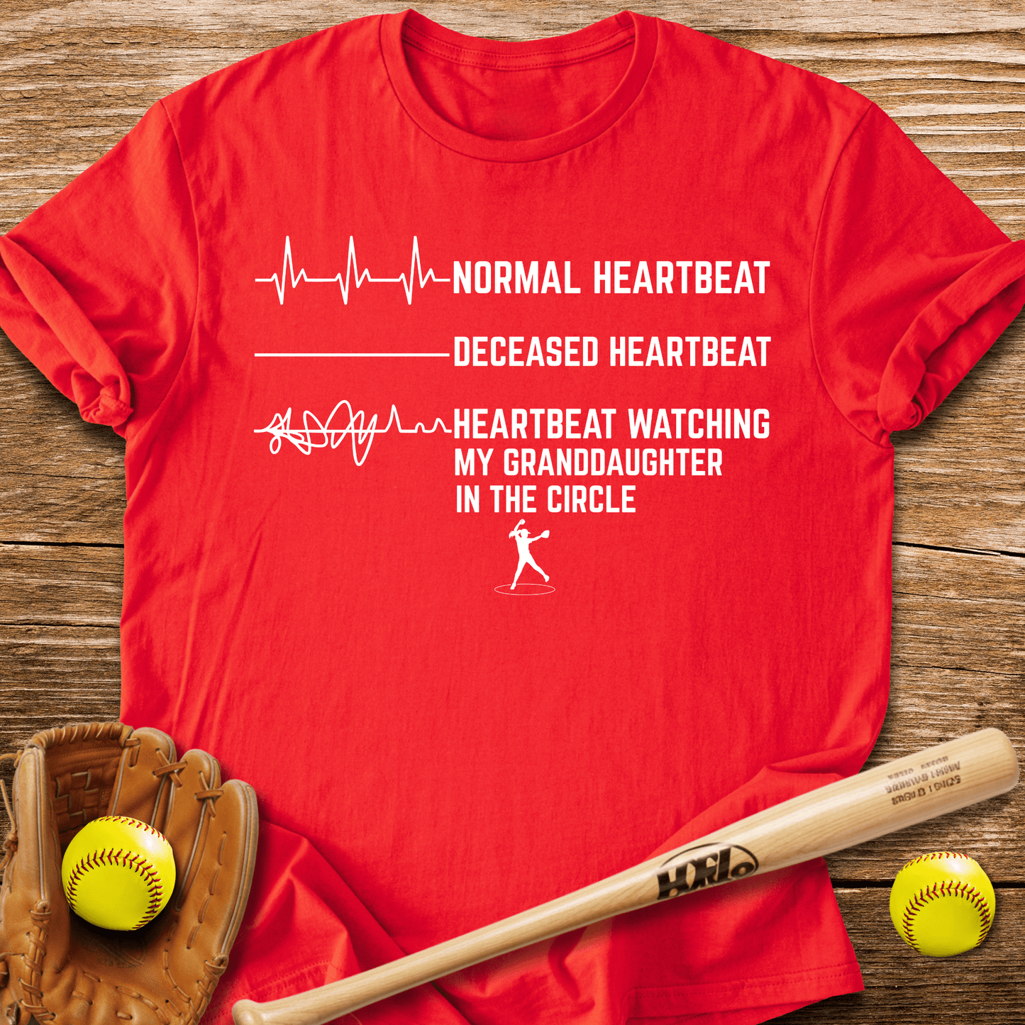 Granddaughter's Circle Flatlines Me T-Shirt - HomeRun PrintsT-Shirt