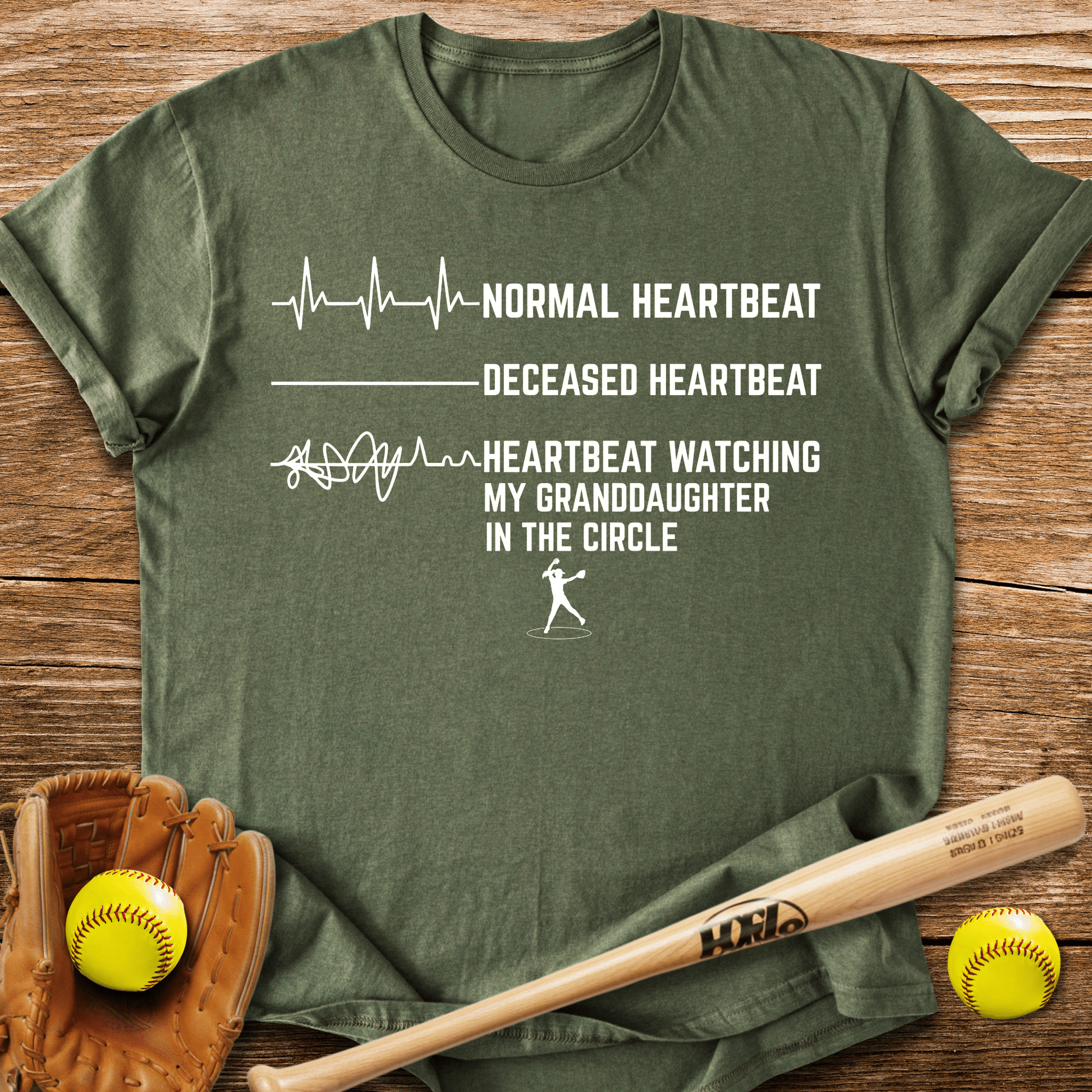 Granddaughter's Circle Flatlines Me T-Shirt - HomeRun PrintsT-Shirt