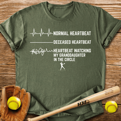 Granddaughter's Circle Flatlines Me T-Shirt - HomeRun PrintsT-Shirt