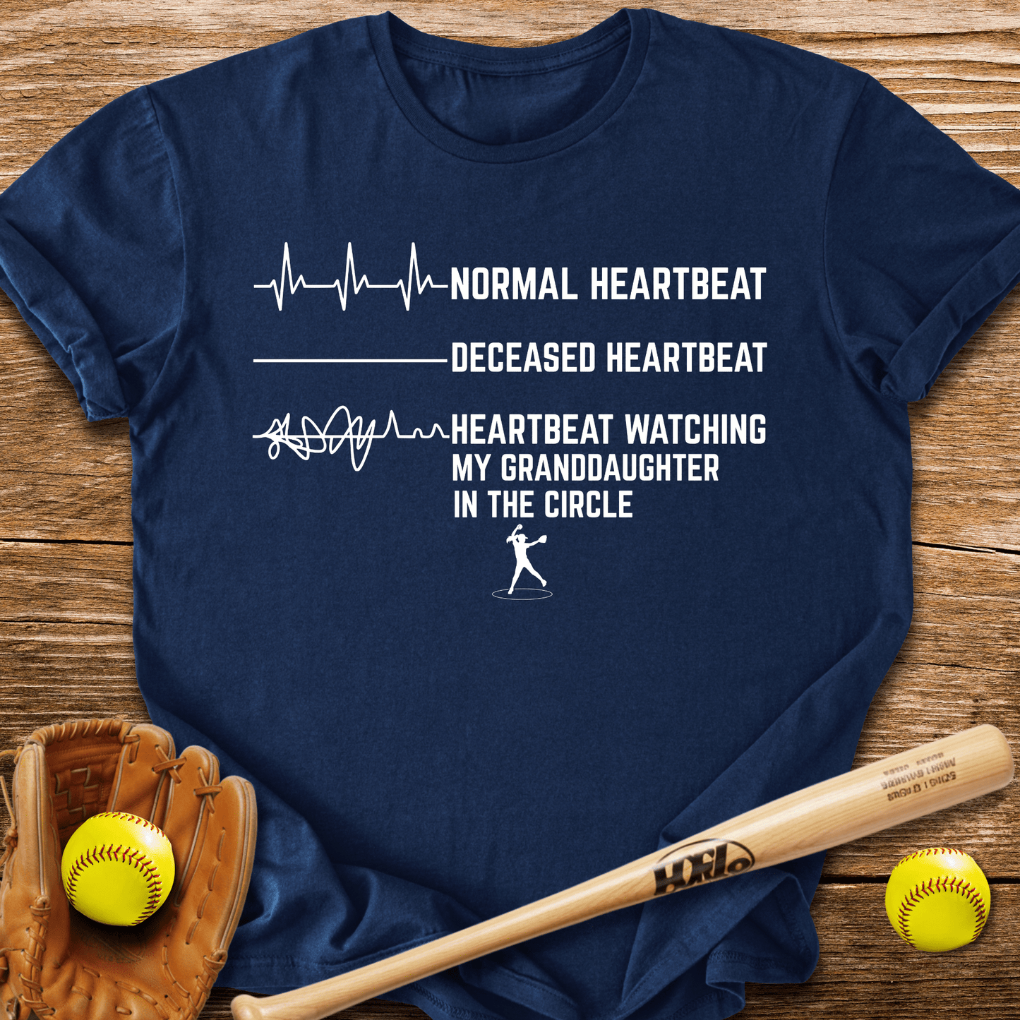 Granddaughter's Circle Flatlines Me T-Shirt - HomeRun PrintsT-Shirt