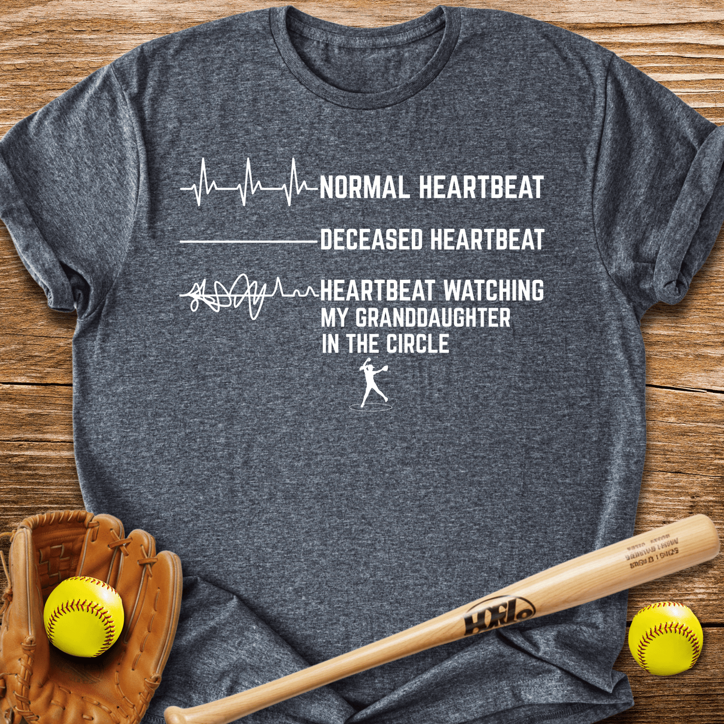 Granddaughter's Circle Flatlines Me T-Shirt - HomeRun PrintsT-Shirt