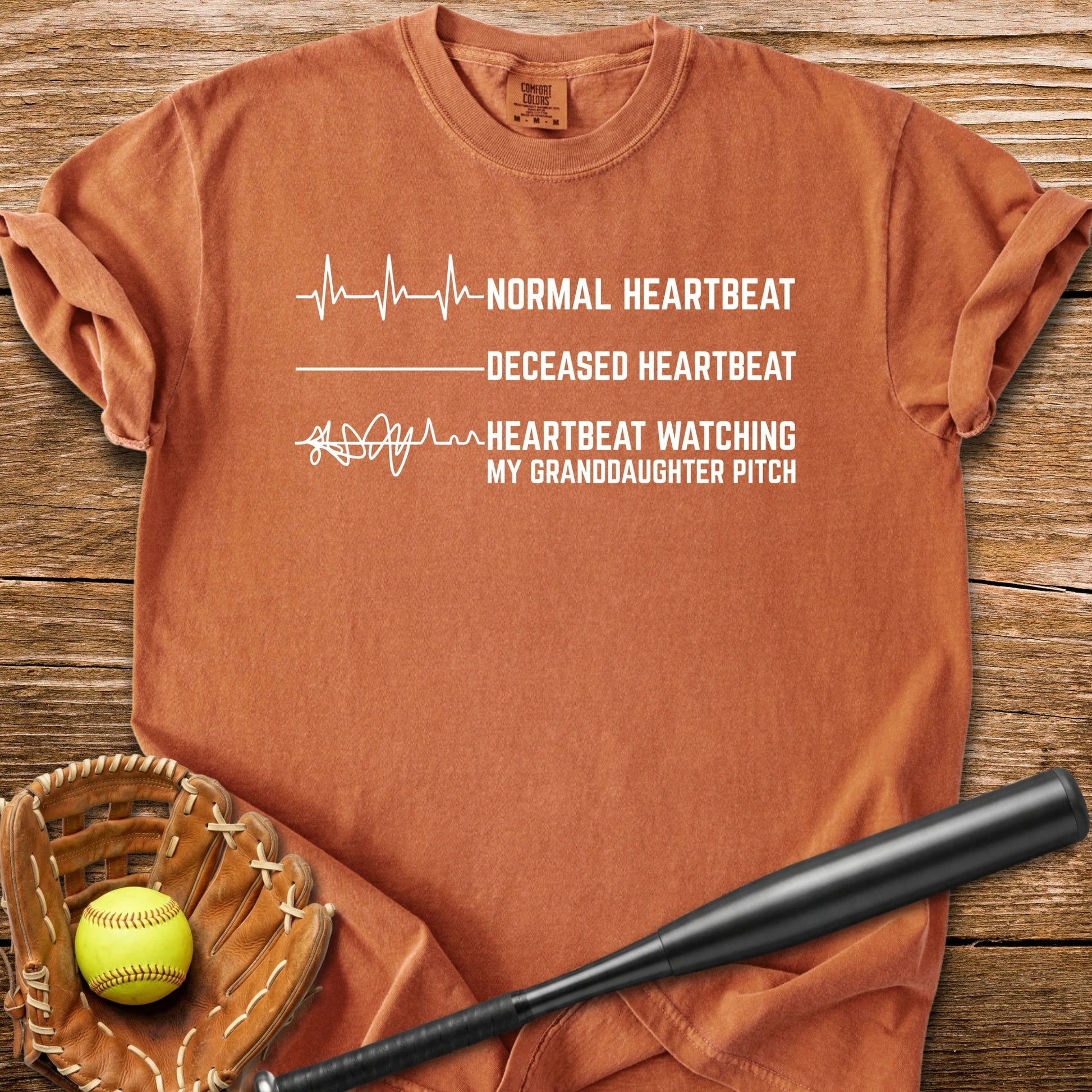 Granddaughter's Pitch Flatlines Me - HomeRun PrintsComfort Colors