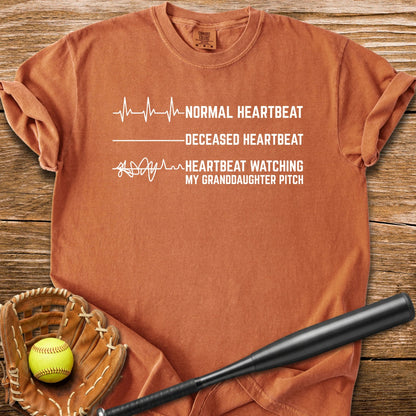Granddaughter's Pitch Flatlines Me - HomeRun PrintsComfort Colors