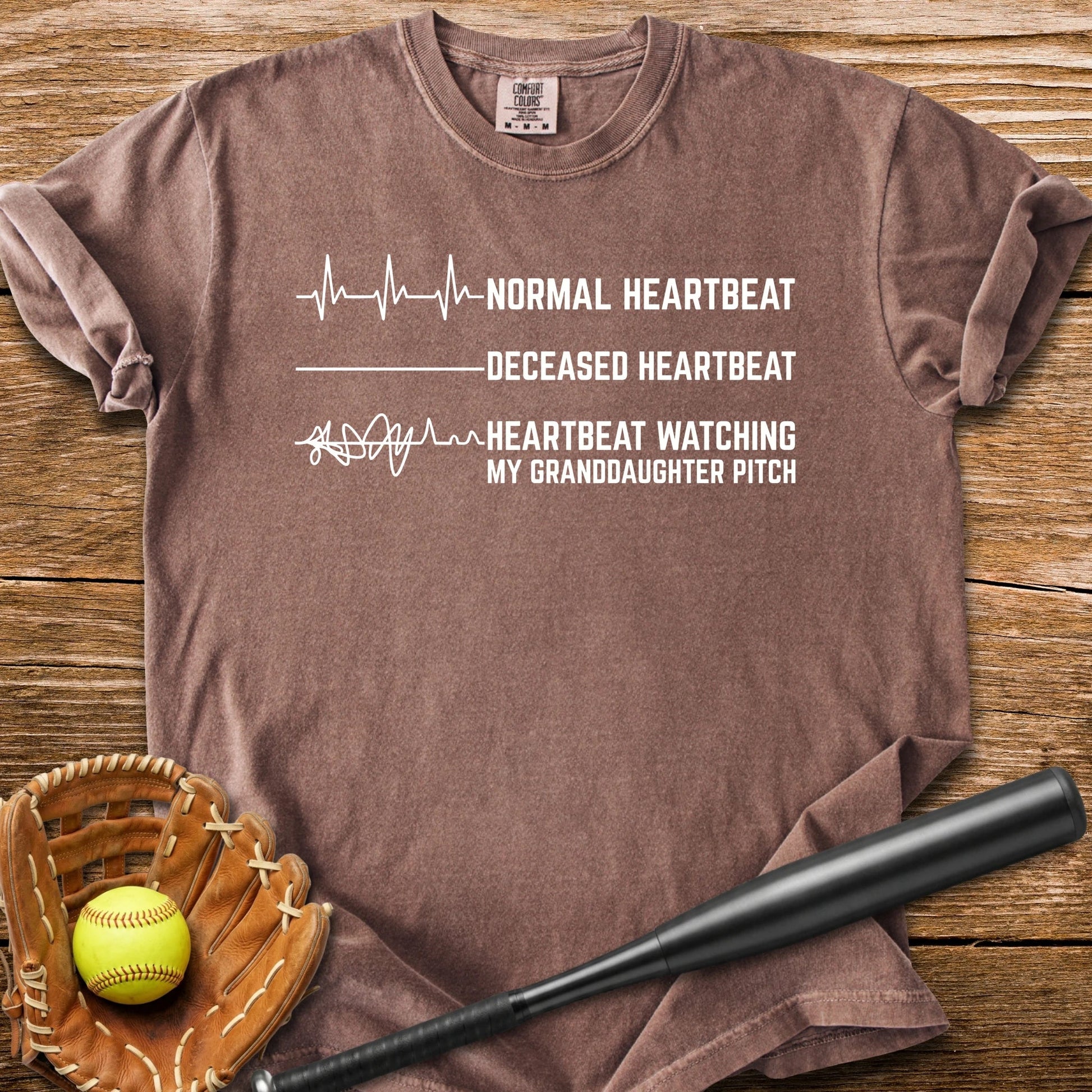 Granddaughter's Pitch Flatlines Me - HomeRun PrintsComfort Colors