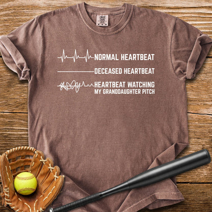 Granddaughter's Pitch Flatlines Me - HomeRun PrintsComfort Colors