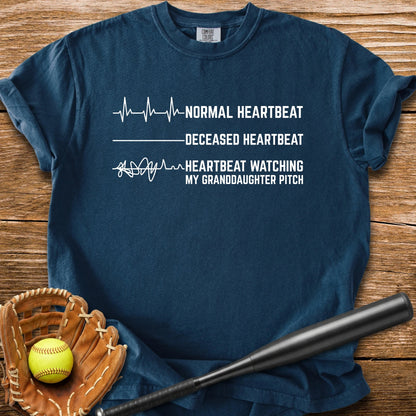 Granddaughter's Pitch Flatlines Me - HomeRun PrintsComfort Colors