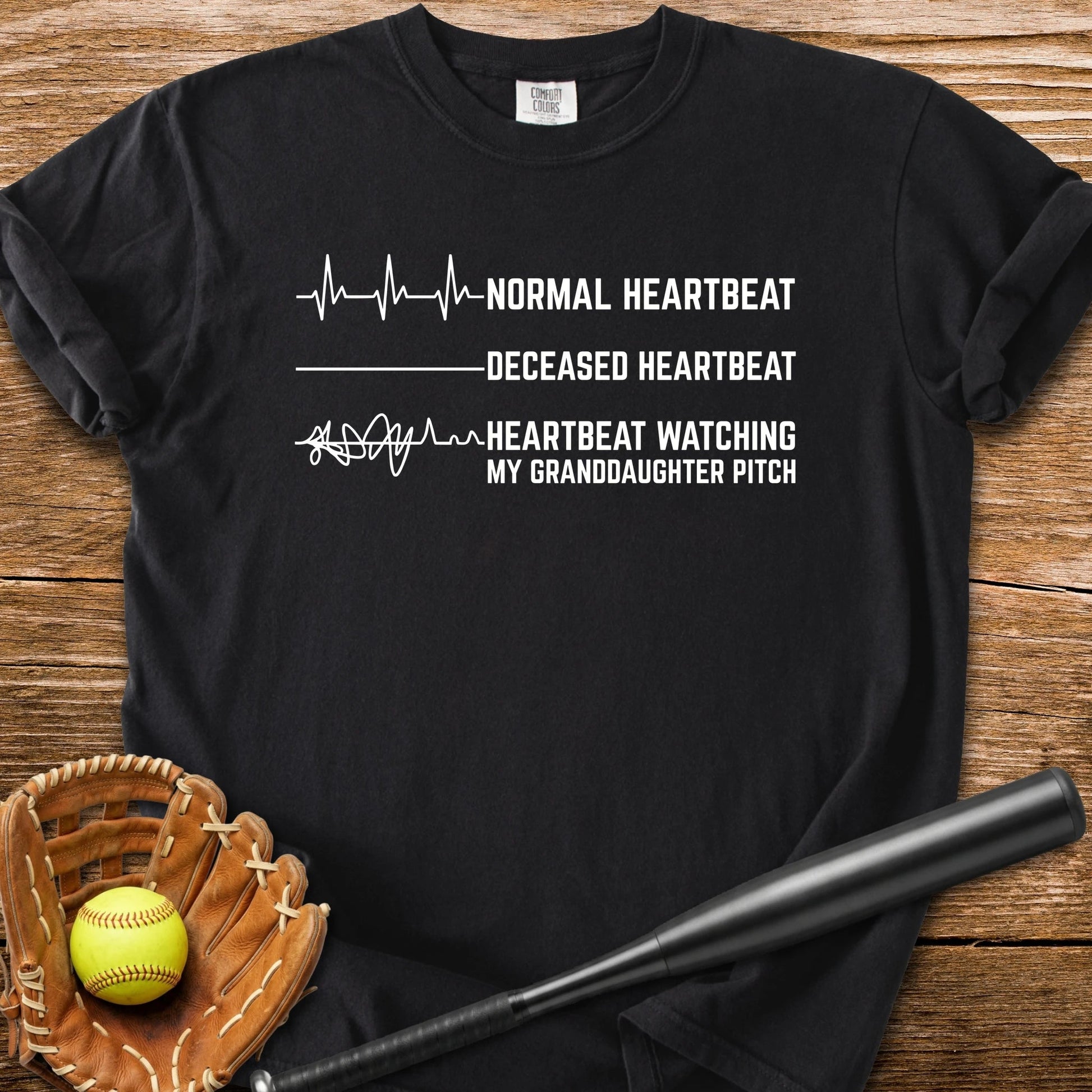 Granddaughter's Pitch Flatlines Me - HomeRun PrintsComfort Colors