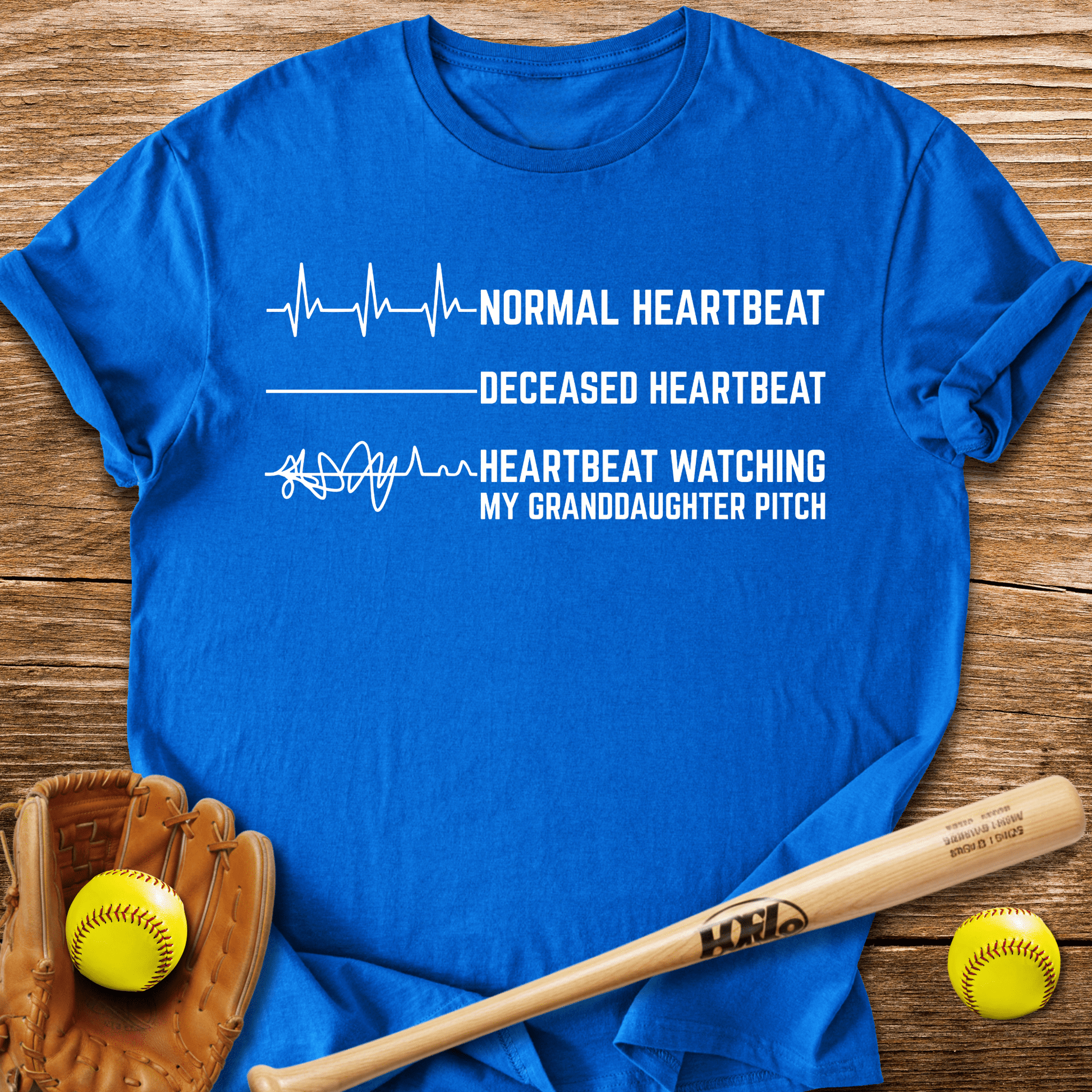 Granddaughter's Pitch Flatlines Me T-Shirt - HomeRun PrintsT-Shirt