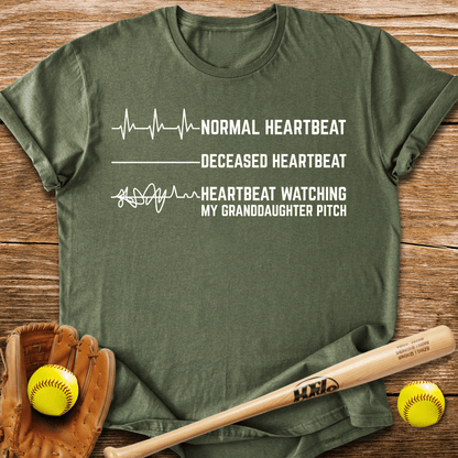 Granddaughter's Pitch Flatlines Me T-Shirt - HomeRun PrintsT-Shirt