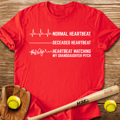 Granddaughter's Pitch Flatlines Me T-Shirt - HomeRun PrintsT-Shirt