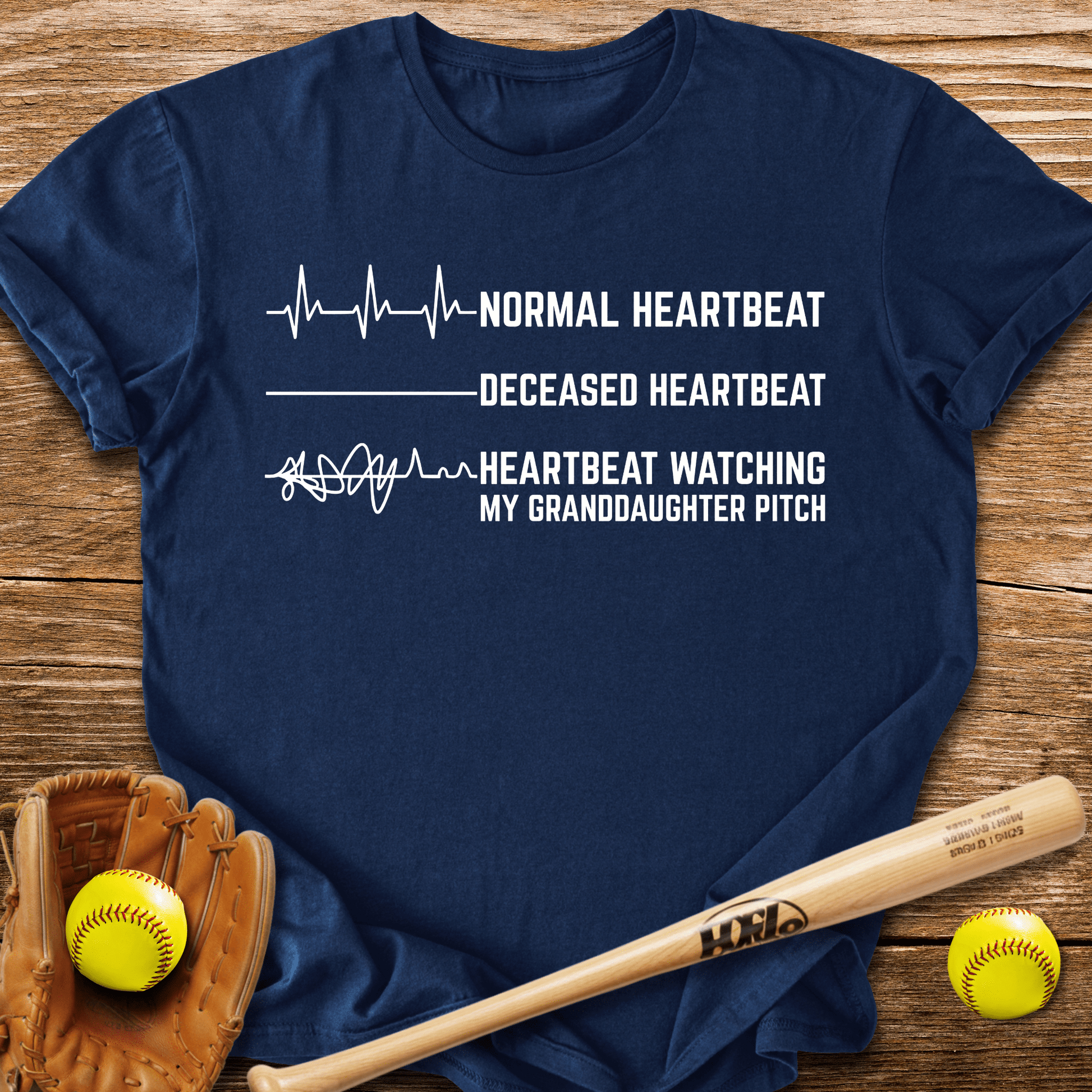 Granddaughter's Pitch Flatlines Me T-Shirt - HomeRun PrintsT-Shirt