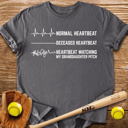 Granddaughter's Pitch Flatlines Me T-Shirt - HomeRun PrintsT-Shirt
