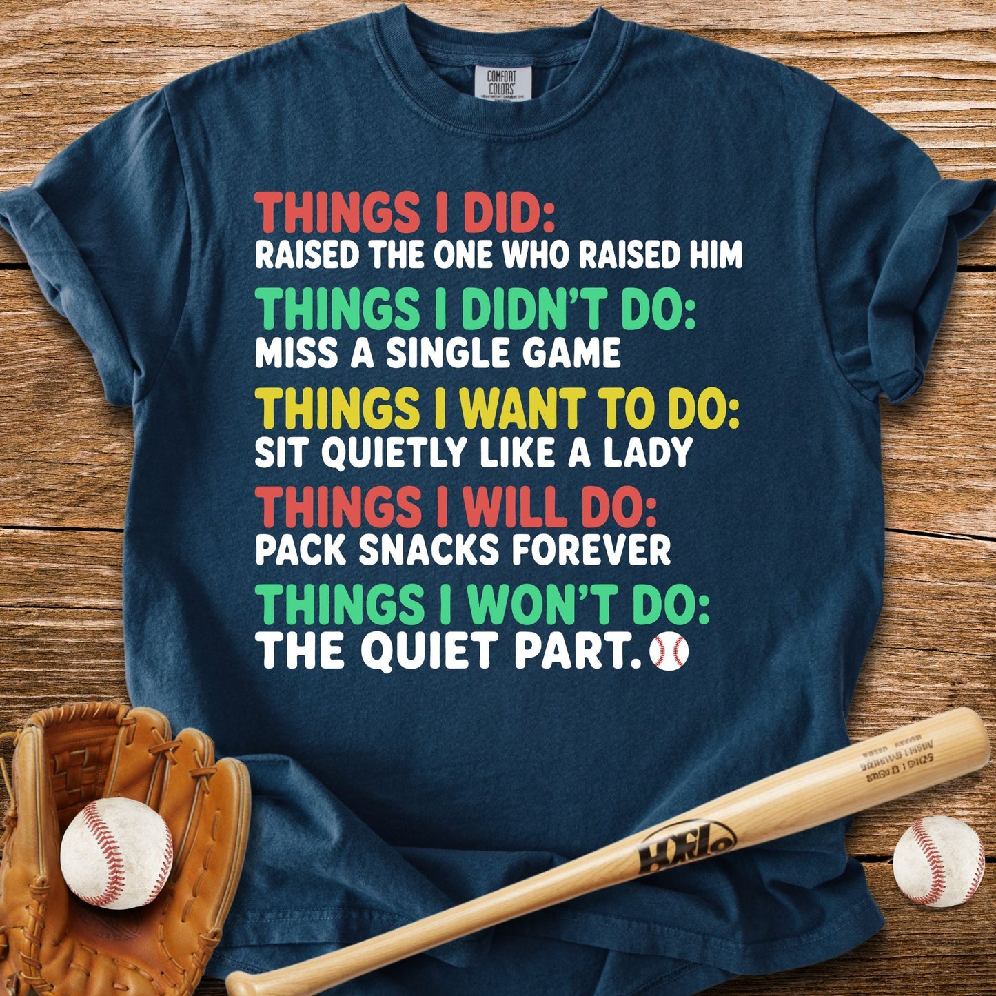Grandma Won't Stay Quiet T-Shirt - HomeRun PrintsComfort Colors