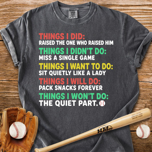 Grandma Won't Stay Quiet T-Shirt - HomeRun PrintsComfort Colors