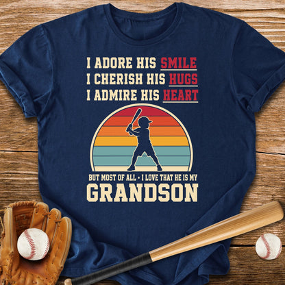 Grandma's Baseball Heart - HomeRun PrintsT-Shirt