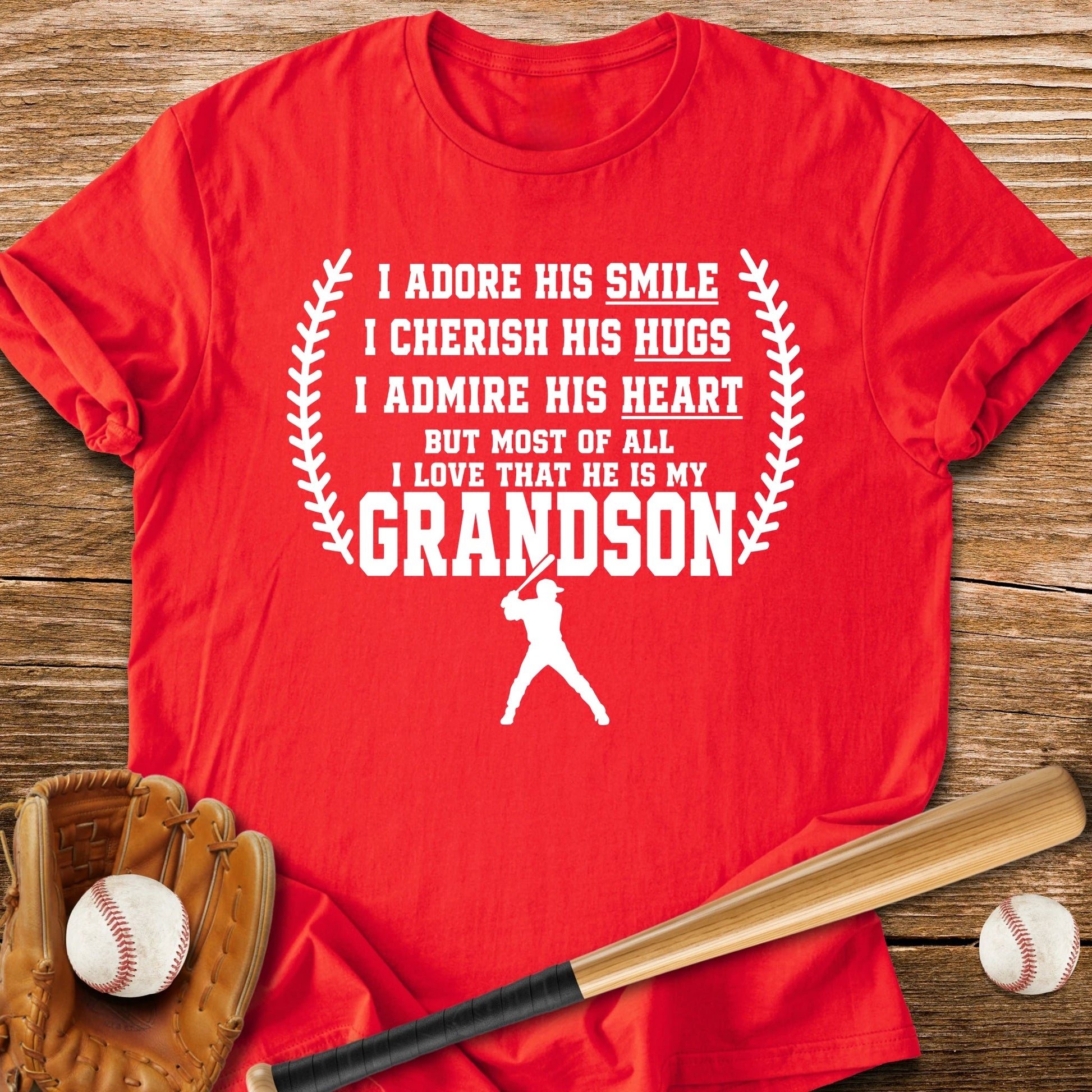 Grandma's Baseball Heart - HomeRun PrintsT-Shirt