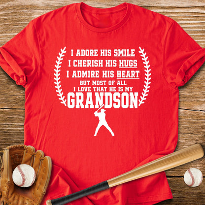 Grandma's Baseball Heart - HomeRun PrintsT-Shirt