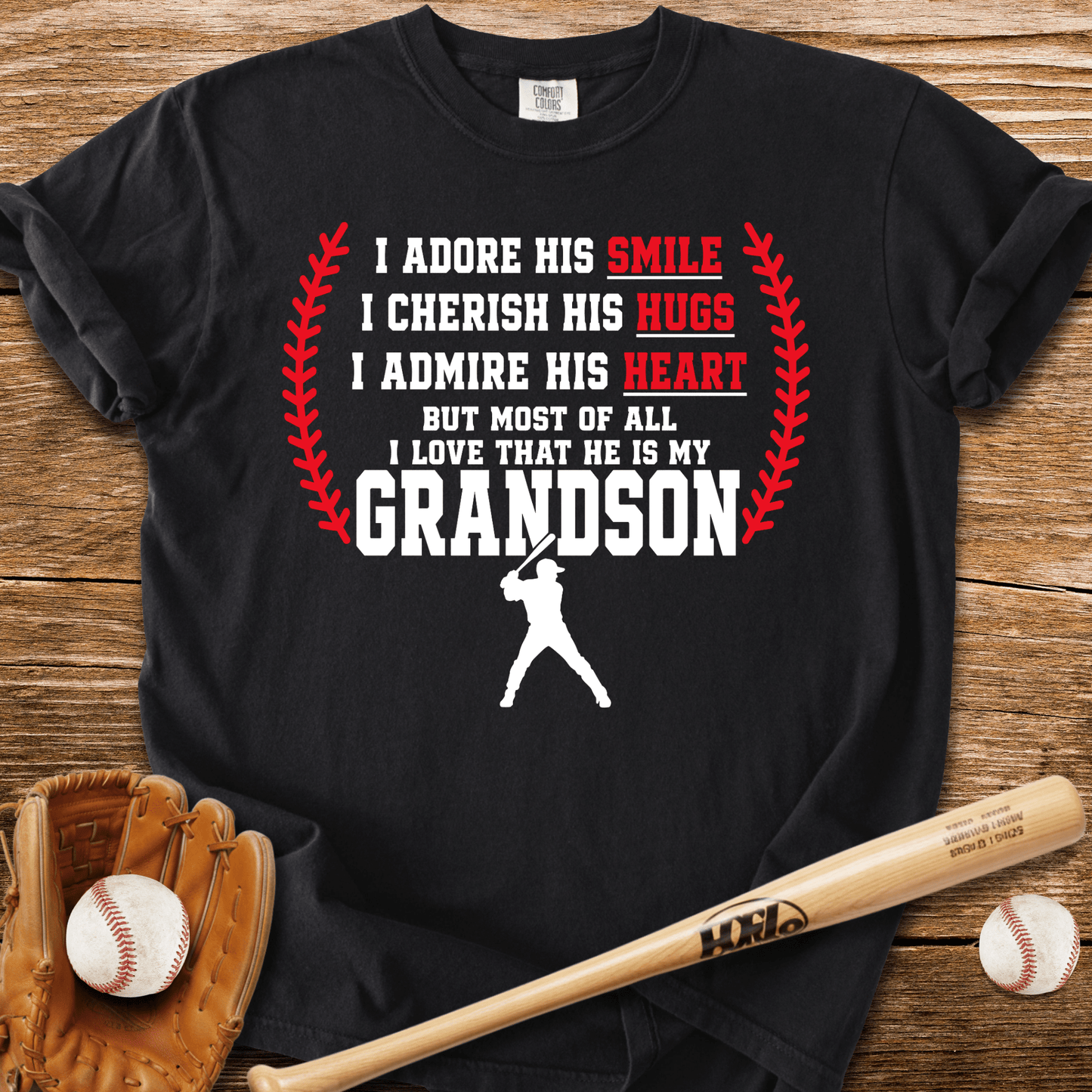 Grandma's Baseball Heart T-Shirt - HomeRun PrintsComfort Colors