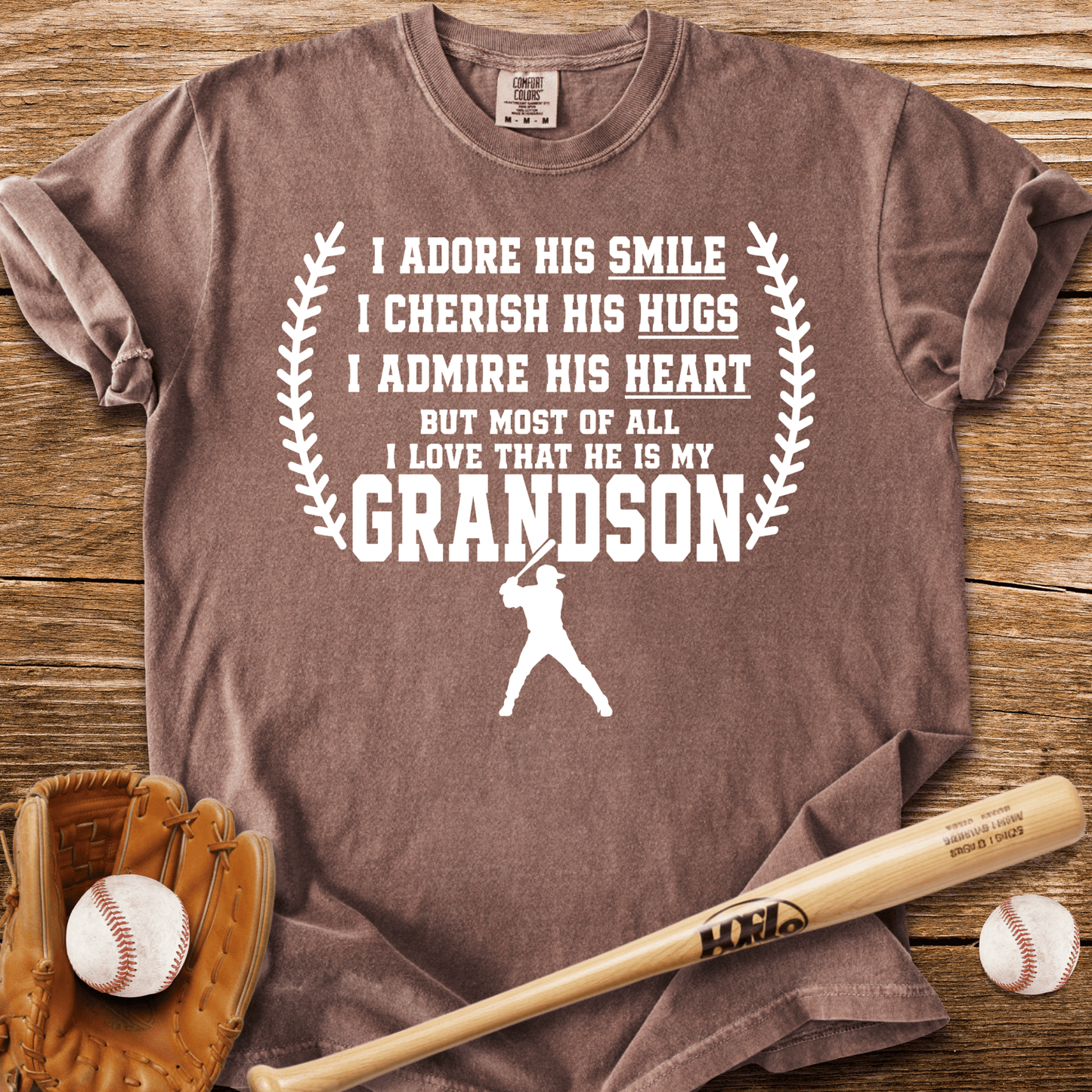 Grandma's Baseball Heart T-Shirt - HomeRun PrintsComfort Colors