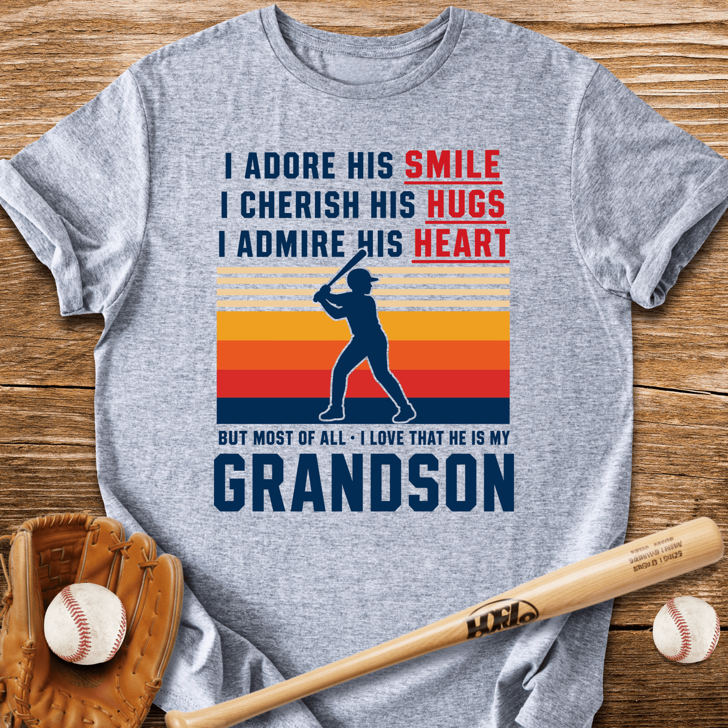 Grandma's Baseball Heart T-Shirt - HomeRun PrintsT-Shirt