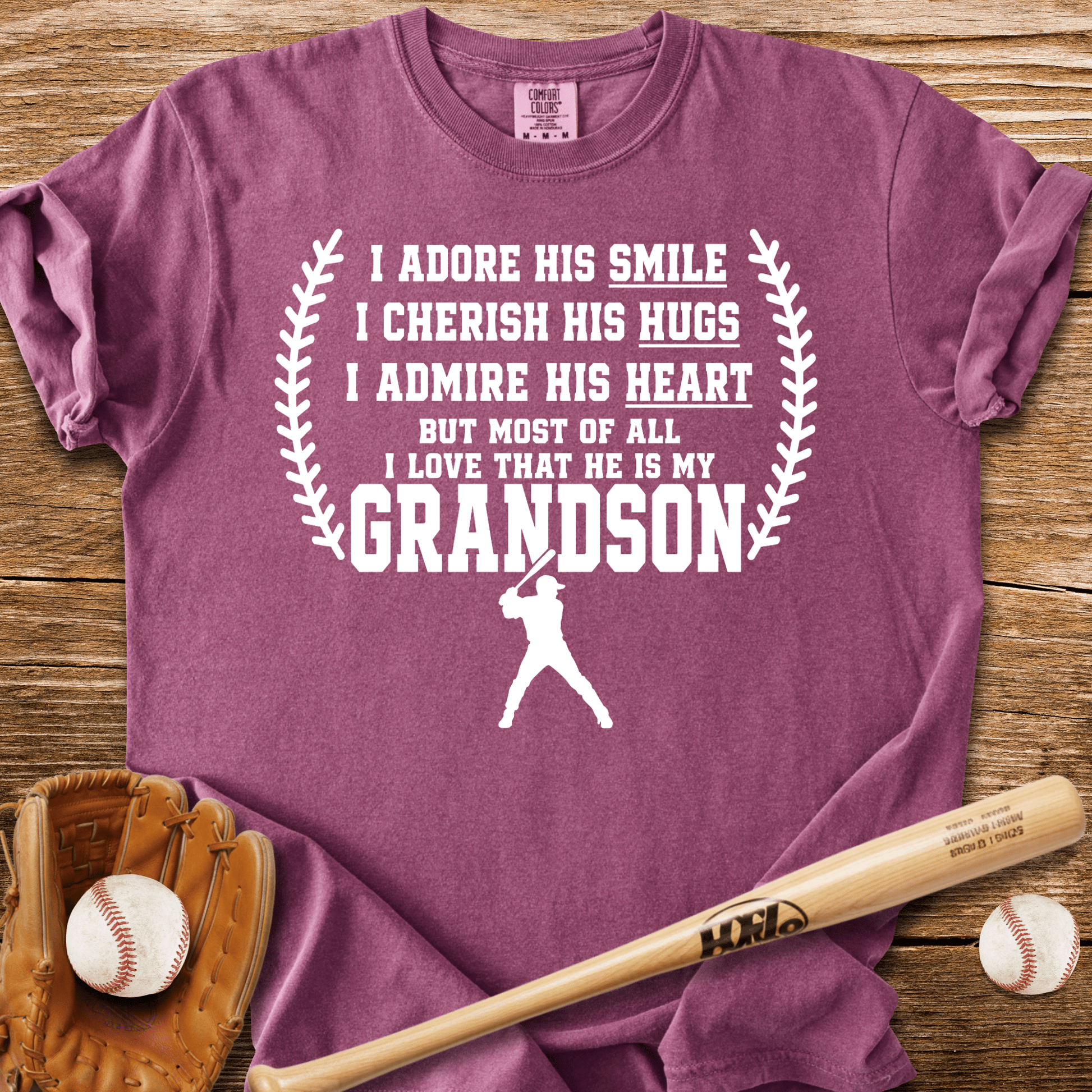 Grandma's Baseball Heart T-Shirt - HomeRun PrintsComfort Colors