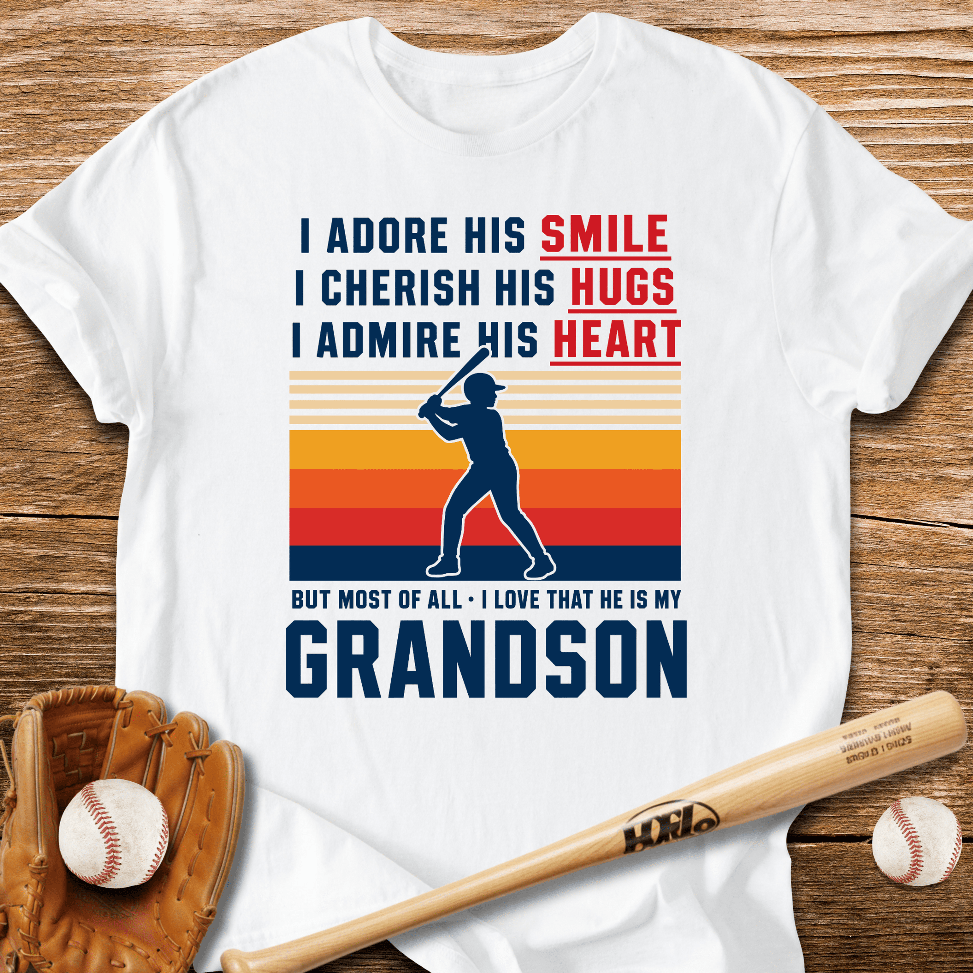 Grandma's Baseball Heart T-Shirt - HomeRun PrintsT-Shirt