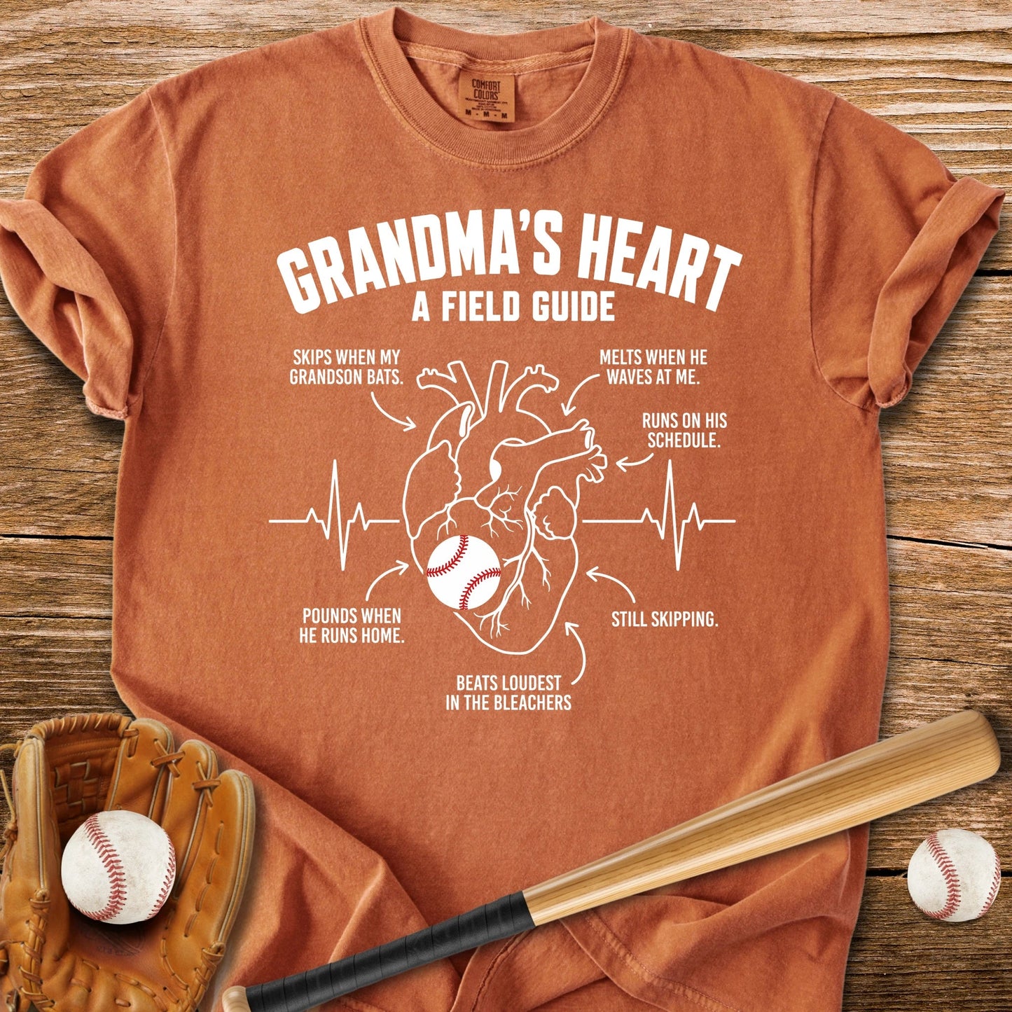 Grandma's Heart Field - HomeRun PrintsComfort Colors