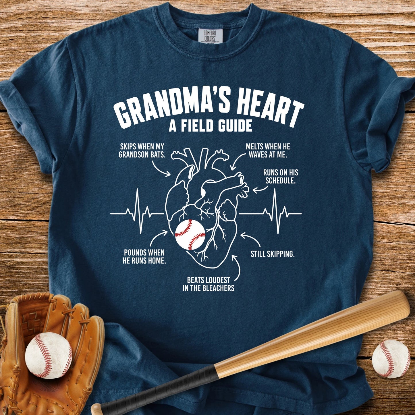Grandma's Heart Field - HomeRun PrintsComfort Colors