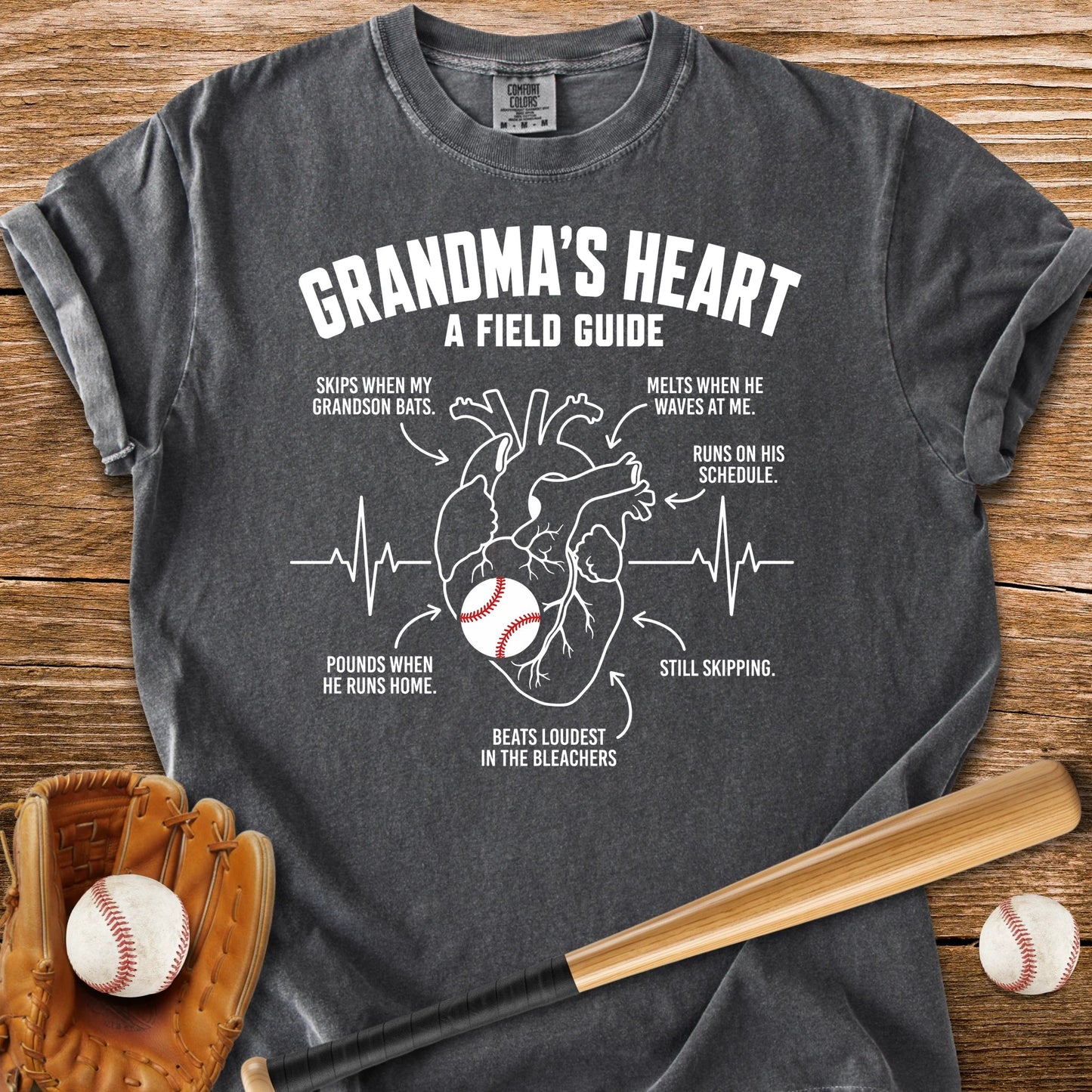 Grandma's Heart Field - HomeRun PrintsComfort Colors