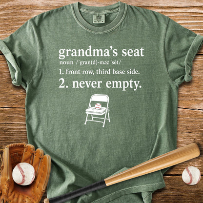 Grandma's Seat Never Empty - HomeRun PrintsComfort Colors