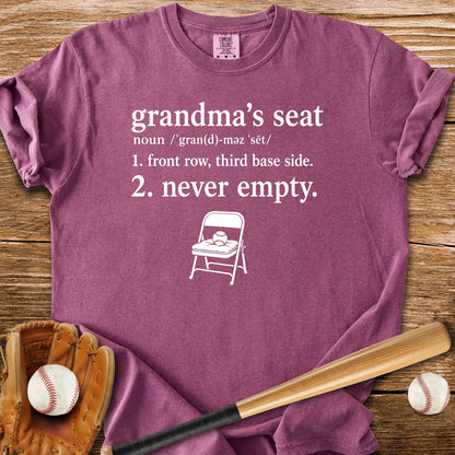 Grandma's Seat Never Empty - HomeRun PrintsComfort Colors