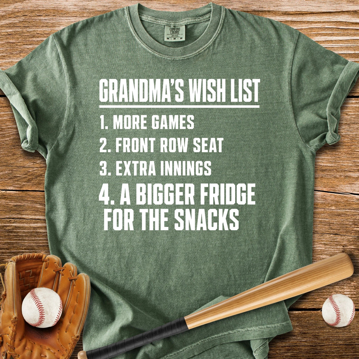 Grandma's Wish List - HomeRun PrintsComfort Colors