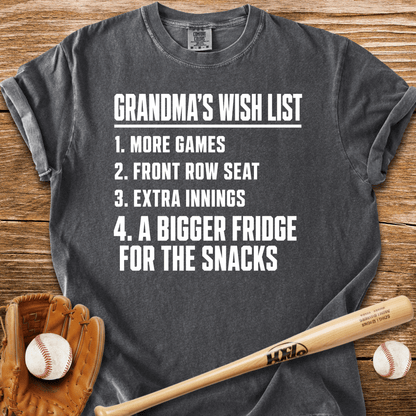 Grandma's Wish List T-Shirt - HomeRun PrintsComfort Colors