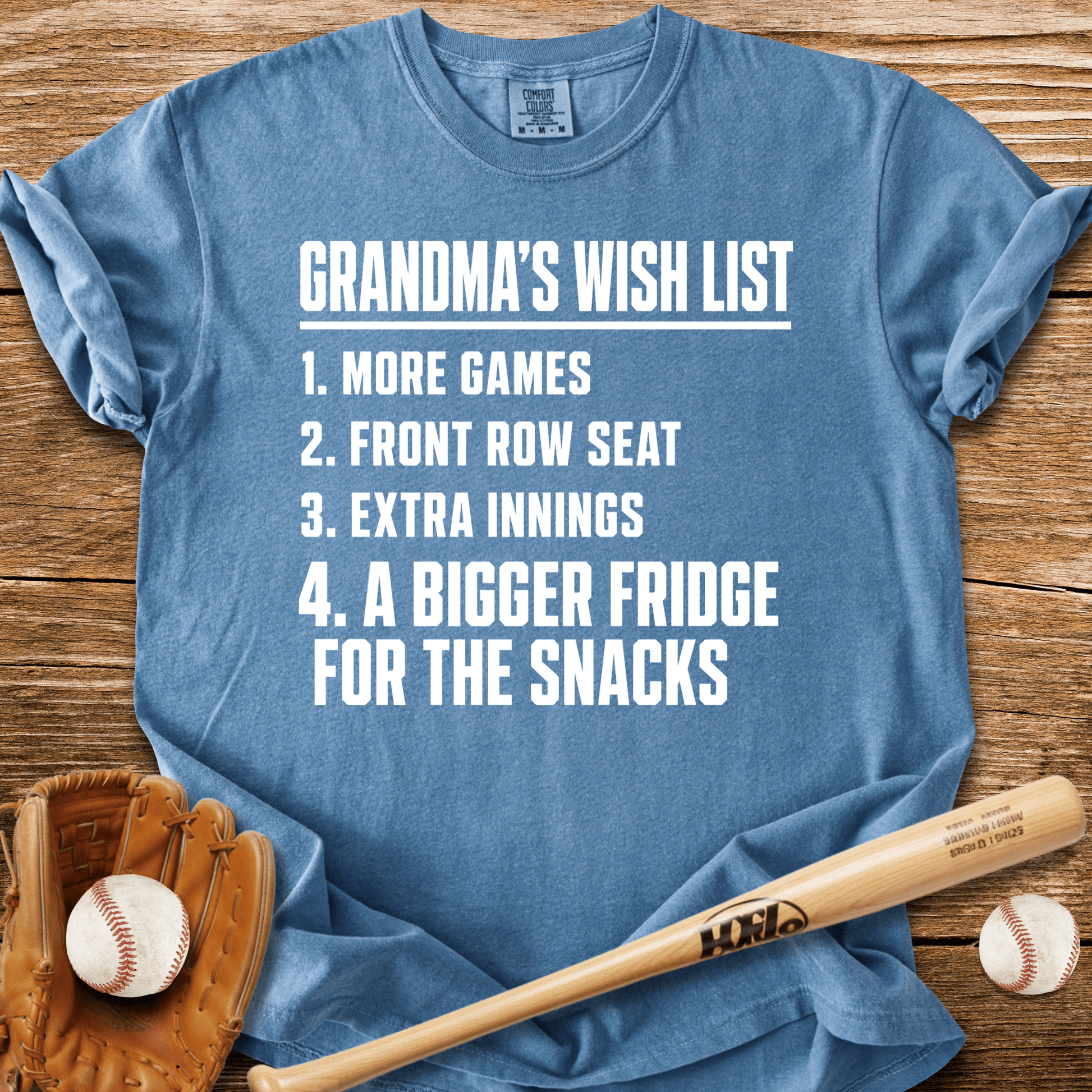 Grandma's Wish List T-Shirt - HomeRun PrintsComfort Colors