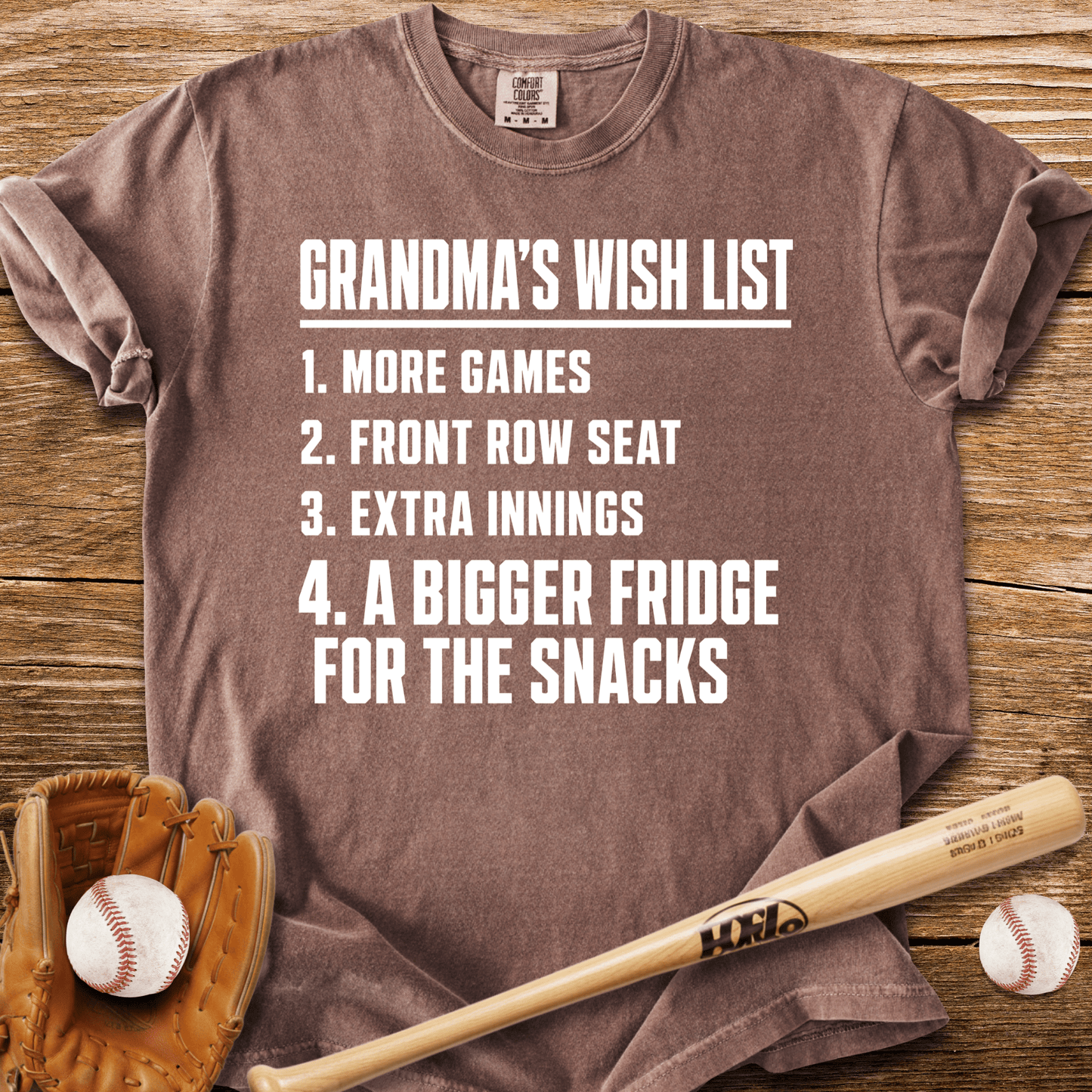Grandma's Wish List T-Shirt - HomeRun PrintsComfort Colors