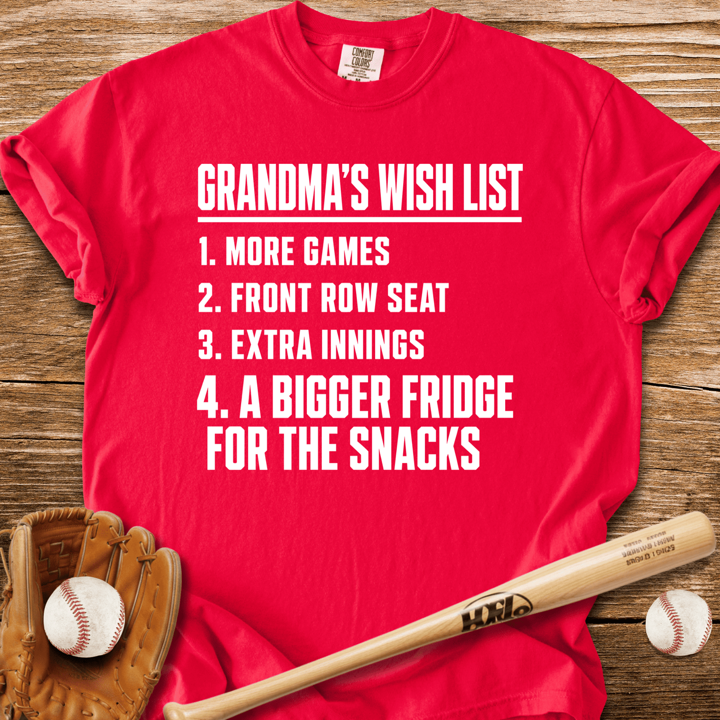 Grandma's Wish List T-Shirt - HomeRun PrintsComfort Colors