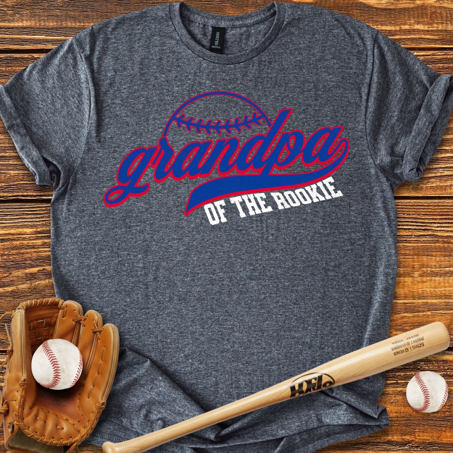 Grandpa Of The Rookie T-Shirt - HomeRun PrintsT-Shirt