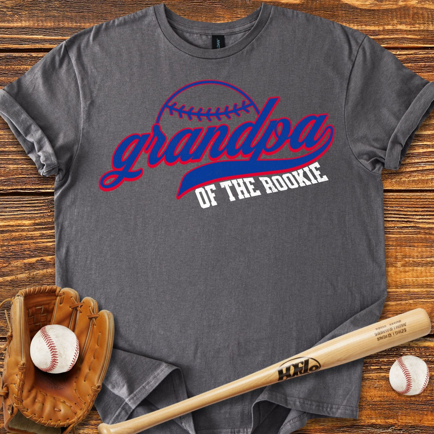 Grandpa Of The Rookie T-Shirt - HomeRun PrintsT-Shirt