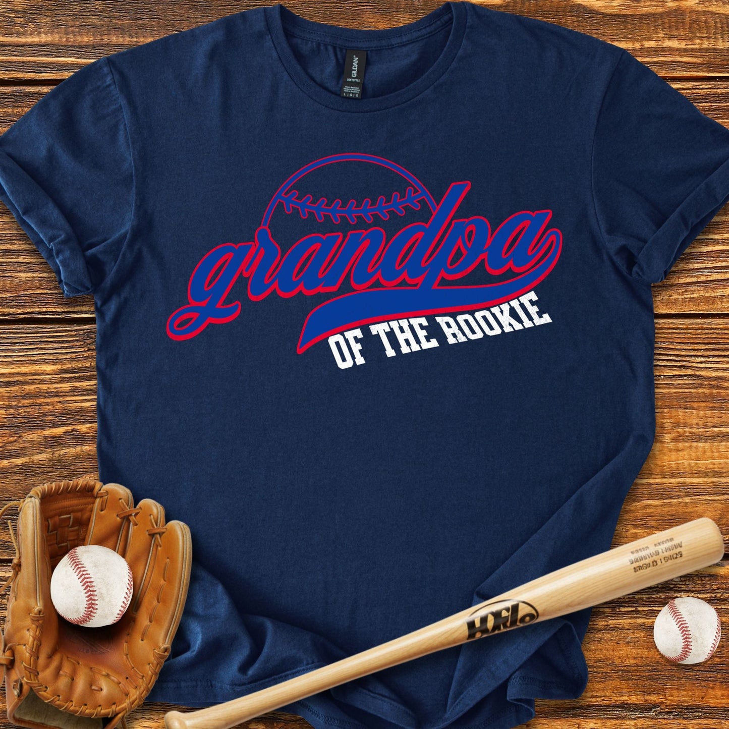 Grandpa Of The Rookie T-Shirt - HomeRun PrintsT-Shirt